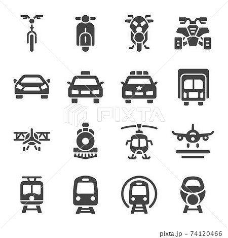 vehicle front icon set 74120466