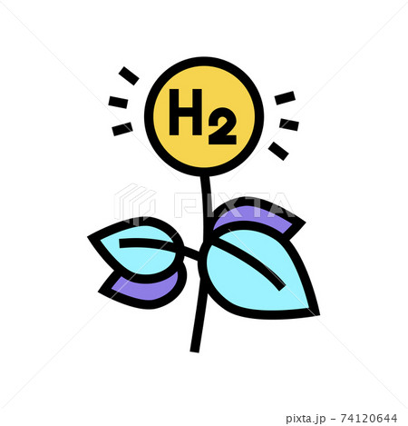 eco energy hydrogen color icon vector illustration 74120644