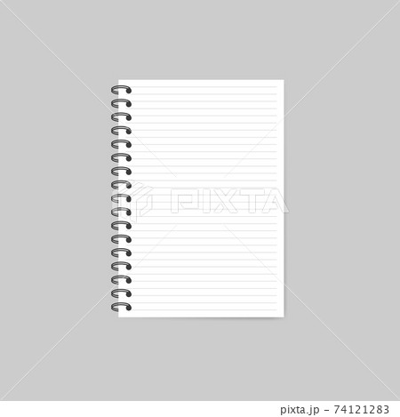 Notebook with shadow isolated on grey background Notebook with shadow isolated on grey background 74121283