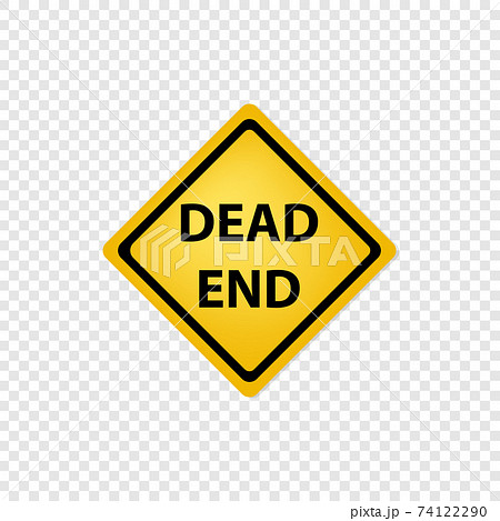 Road sign dead end icon 74122290