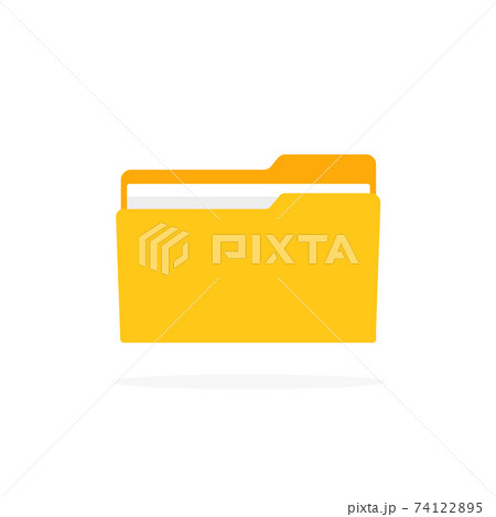 Folder icon with shadow flat style Folder icon with shadow flat style 74122895