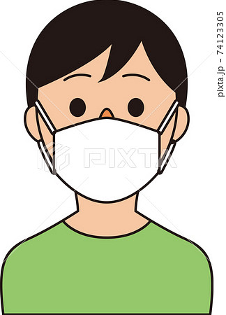 マスクをつけた人 マスクをつけた人 74123305