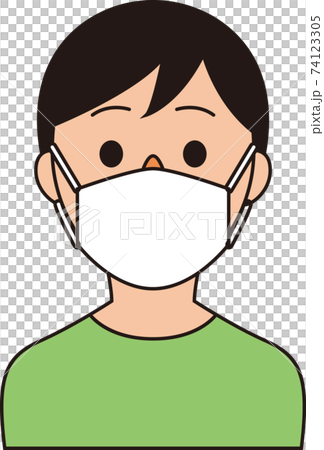 マスクをつけた人 マスクをつけた人 74123305