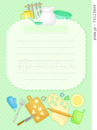 Recipe Card for Notes Making about Food Preparation Vector Template 74123604