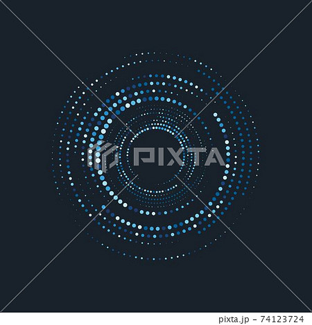 halftone circle dots vector 74123724