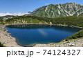 夏のみくりが池と立山連峰 74124327