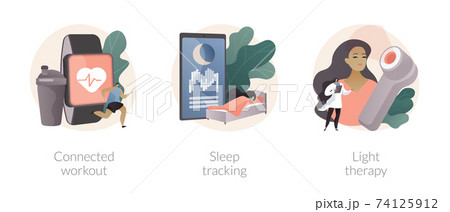 Health maintaining and wellbeing abstract concept vector illustrations. Health maintaining and wellbeing abstract concept vector illustrations. 74125912