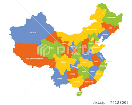 China - map of provinces 74128005