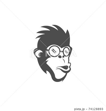 Monkey logo icon illustration vector flat design Monkey logo icon illustration vector flat design 74128893