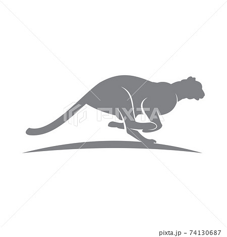Cheetah template illustration Wild cat emblem design editable for your business 74130687