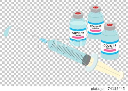 Illustration of new coronavirus (COPID-19) vaccine [without main line] 74132445