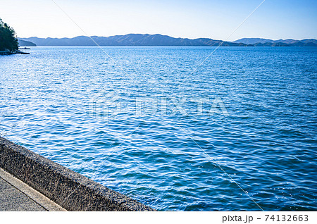 香川県、豊島、海、快晴 74132663