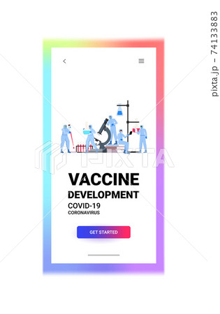 scientists team working together in lab coronavirus vaccine development fight against covid-19 concept scientists team working together in lab coronavirus vaccine development fight against covid-19 concept 74133883