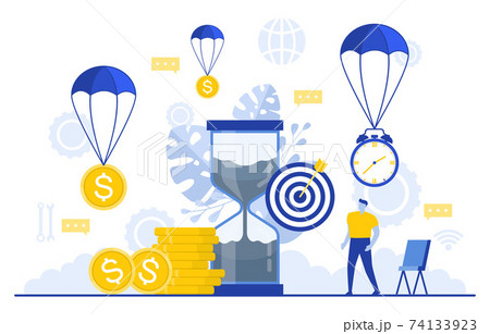 Businessman Thinking Time Management Business Strategy Illustration Businessman Thinking Time Management Business Strategy Illustration 74133923