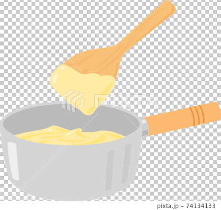 Custard cream in a pan 74134133
