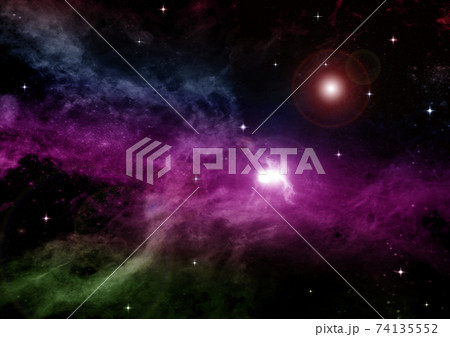 galaxy in a free space. 3D rendering 74135552