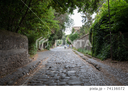 Panoramic view of Appian Way (Via Appia) 74136072