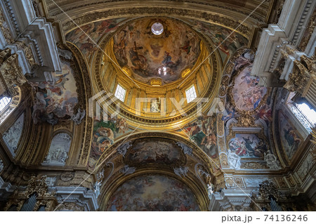 Panoramic view of interior of Church of the Gesu Panoramic view of interior of Church of the Gesu 74136246