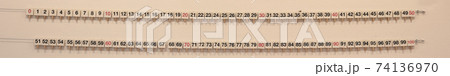 Numbers from 1 - 100 on the school wall 74136970