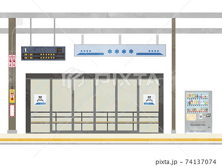 駅　ホーム　待合室 74137074