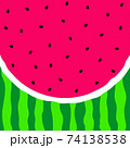Watermelon background. Pink pulp and green rind. 74138538