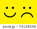 Happy and sad face icons. 74138546