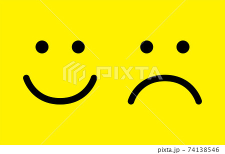 Happy and sad face icons. 74138546