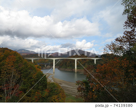 月山湖 西川町 山形県 月山湖 西川町 山形県 74139380