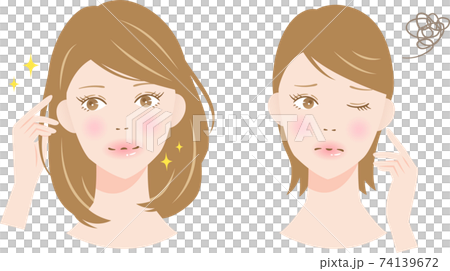 女人之前和之後的頭髮量增加 74139672