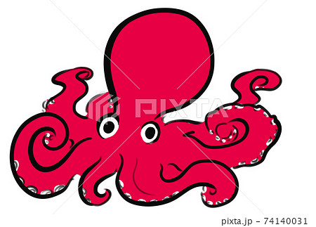 Illustration Of Red Octopus Stock Illustration