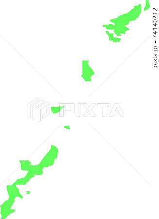 沖縄 沖縄県の地図 大陸のイラスト素材