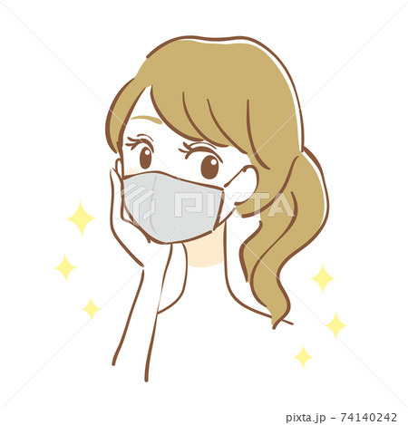 マスクをしたキレイな女性 74140242