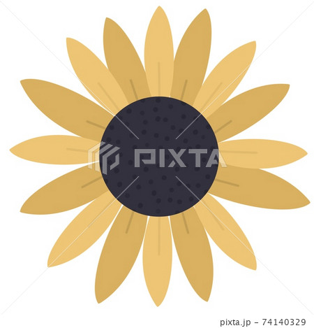 sunflower flat icon. summer and holiday concept. sunflower flat icon. summer and holiday concept. 74140329