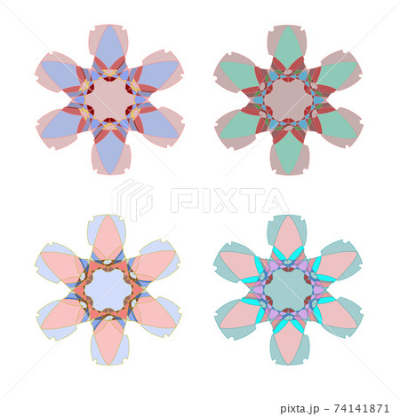 Detail kaleidoscope in modern trendy colors. Beautiful ornament. 74141871