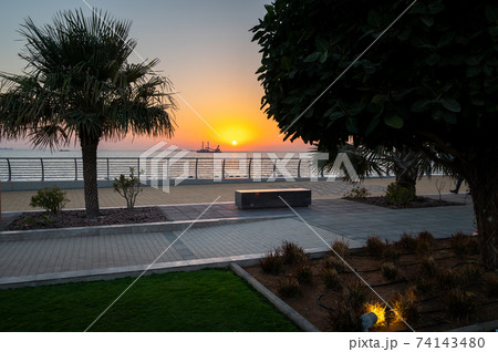 Marjan Island in emirate of Ras al Khaimah in the United Arab Emirates 74143480