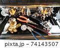 repair of the coffee machine photo. disassembled coffee machine	 74143507