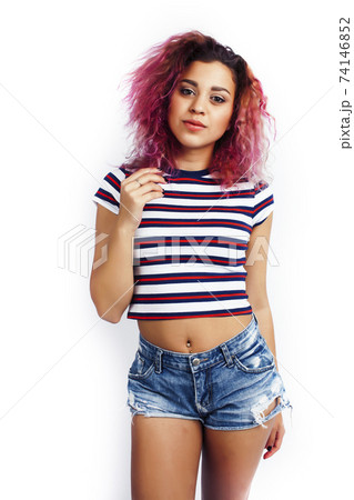 young happy smiling latin american teenage girl emotional posing isolated on white background, lifestyle people concept young happy smiling latin american teenage girl emotional posing isolated on white background, lifestyle people concept 74146852