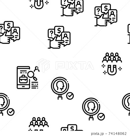 Account Manager Work Seamless Pattern Vector Account Manager Work Seamless Pattern Vector 74148062