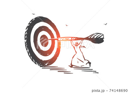 Achievement, aim, skill concept sketch. Hand drawn isolated vector 74148690