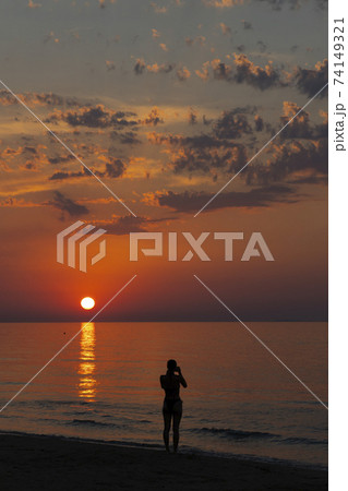 Sunset in Rodi Garganico, National park Gargano, Apulia, Italy 74149321
