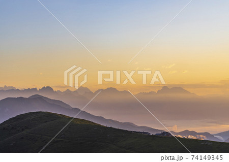 summer landscape near Monte Grappa, Northern Italy 74149345
