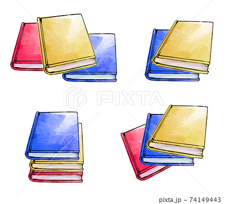 3冊の本セットのイラスト素材 [74149443] - PIXTA