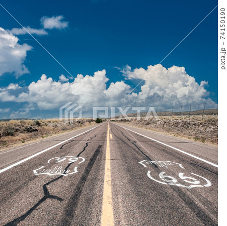 Street sign on historic route 66 in California Street sign on historic route 66 in California 74150190