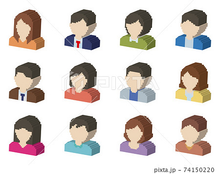 人物の立体イラスト 74150220