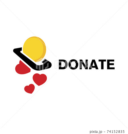 Vector logo of money donate, blood donation Vector logo of money donate, blood donation 74152835