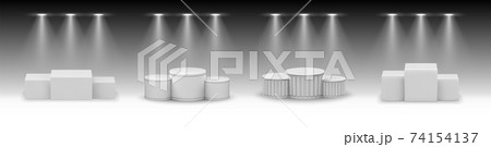 Realistic podiums set collection 74154137