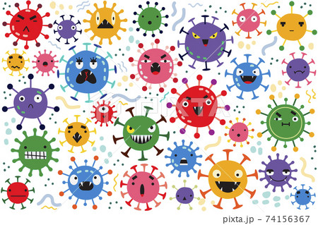 Coronavirus doodle set Coronavirus doodle set 74156367