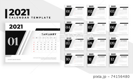 nice 2021 calendar design template in modern style nice 2021 calendar design template in modern style 74156480