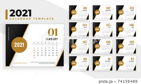 elegant 2021 new year calendar design template elegant 2021 new year calendar design template 74156489