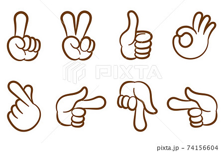 ハンドサイン素材セット 74156604